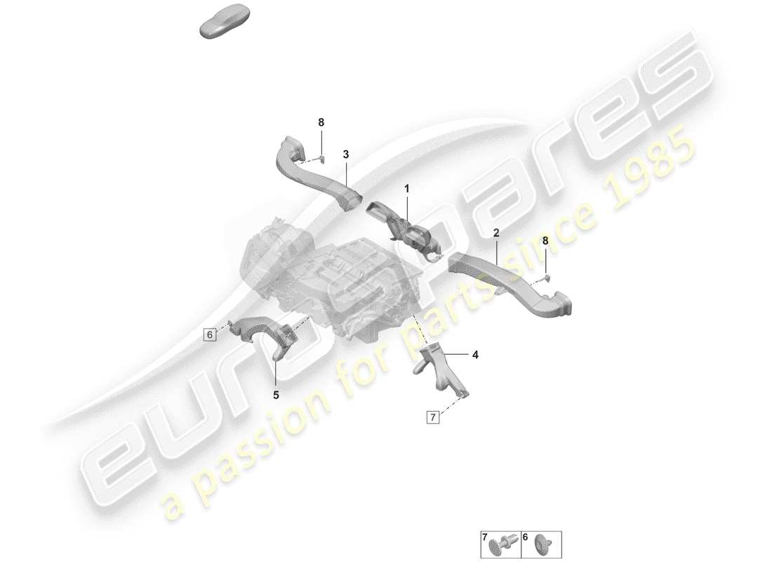 porsche 2020 (992-1) condizionatore diagramma delle parti