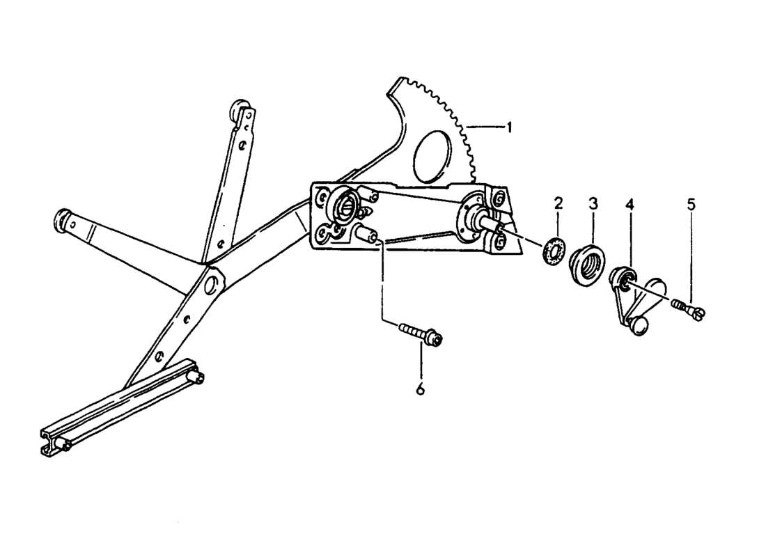 porsche 1994 (964) alzacristallo - manualmente diagramma delle parti