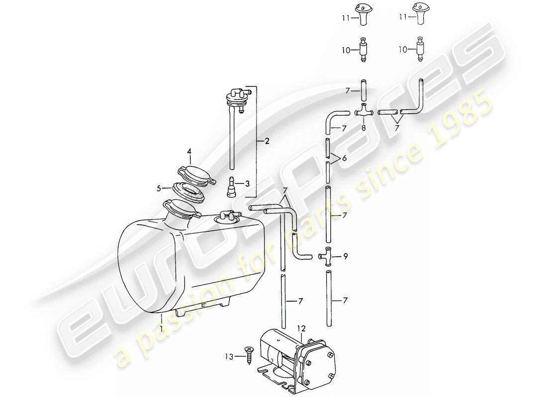 porsche 1966 (911/912) unità rondella - d - mj 1968>> schema delle parti