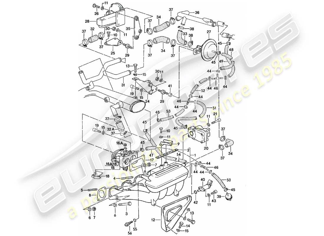 porsche 1982 (924) k-jetronic - 3 diagramma delle parti