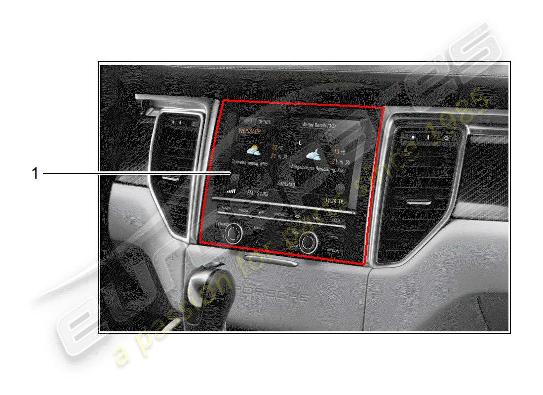 porsche 2017 (tequipment macan) schema delle parti del kit di installazione