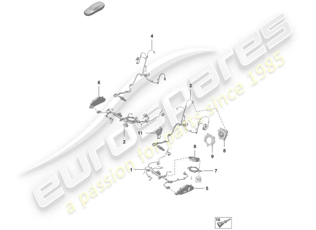 porsche 2019 (992-1) elettriche diagramma delle parti
