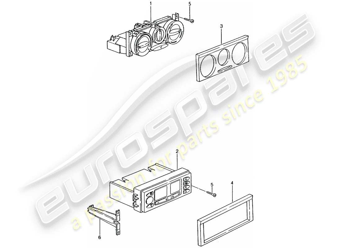 porsche 2005 (996 gt3) interruttore di controllo diagramma delle parti