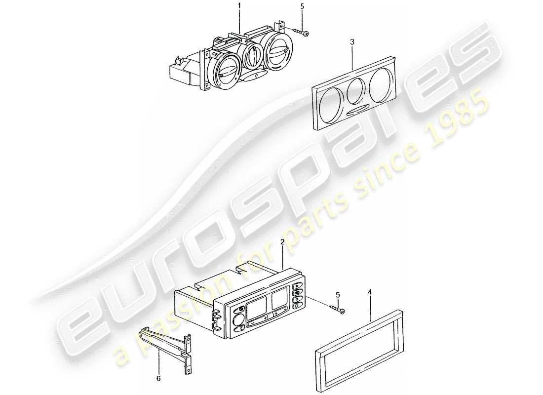 porsche 1999 (996) interruttore di controllo diagramma delle parti