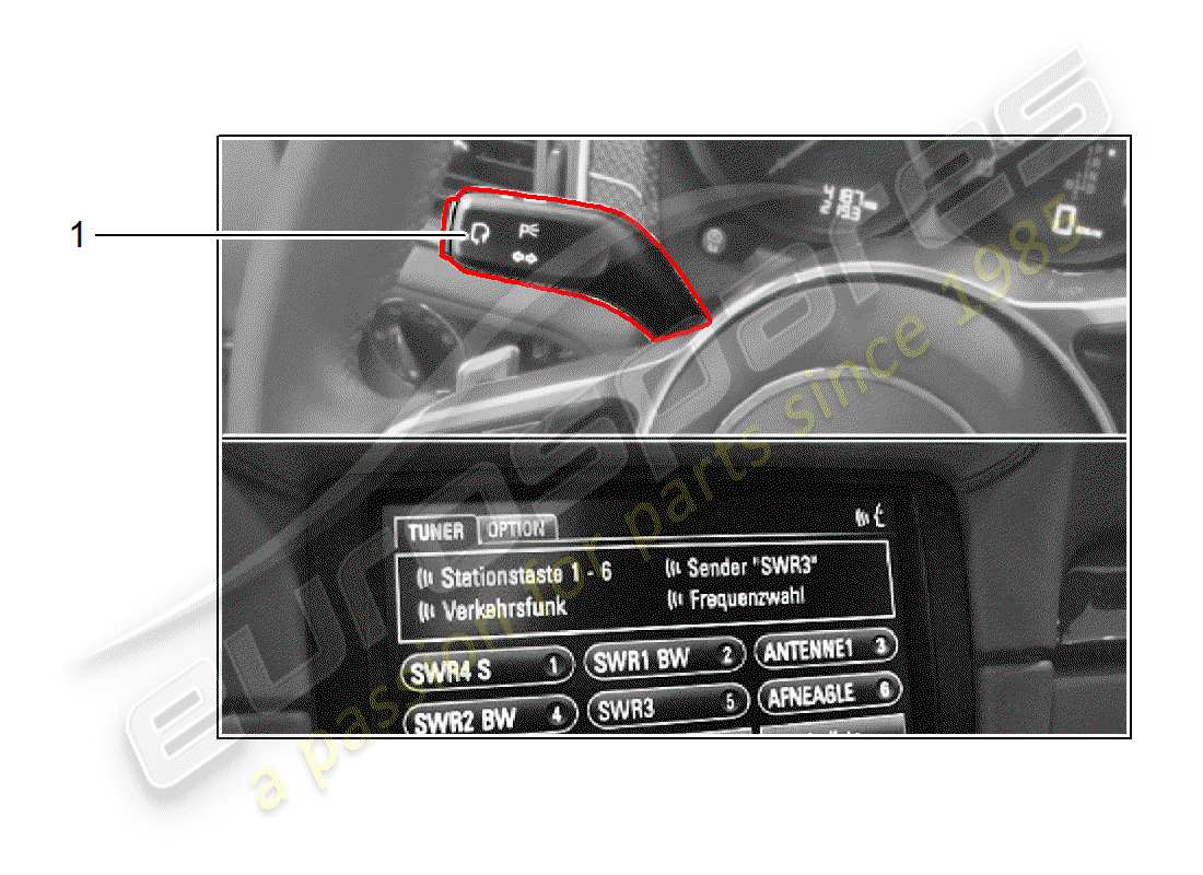 porsche 2014 (tequipment macan) selezione della lingua diagramma delle parti
