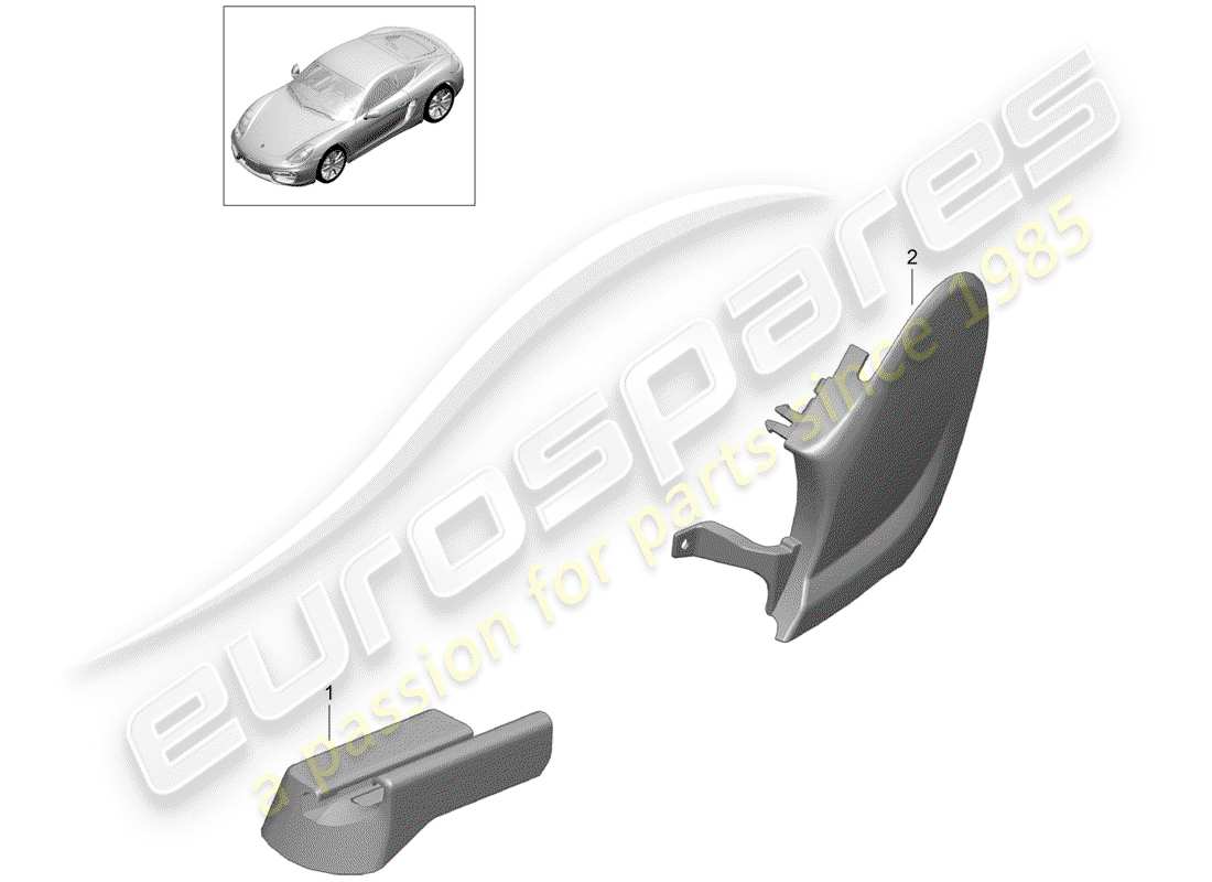 porsche 2015 (981 cayman) sedile sportivo plus schema delle parti