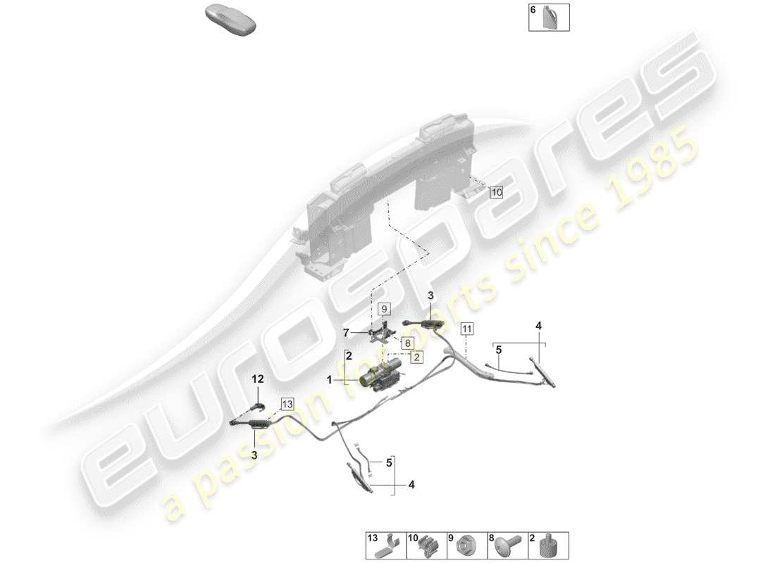 porsche 2019 (992-1) schema delle parti dell'unità di azionamento