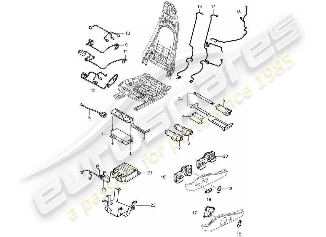 porsche 2007 (987 cayman) cablaggi elettrici schema delle parti