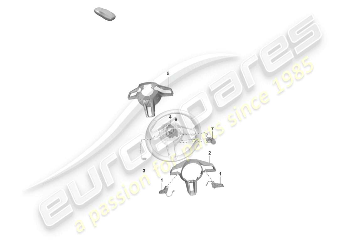 porsche 2019 (992-1) accessori volante diagramma delle parti