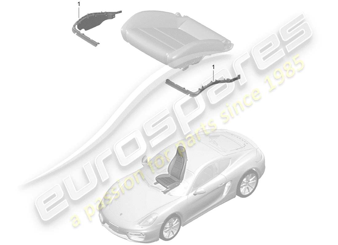 porsche 2015 (981 cayman) imbottitura sedile schema parte