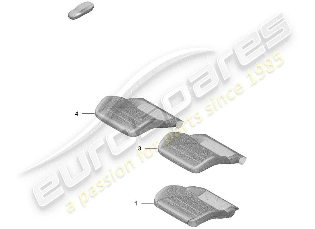 porsche 2019 (992-1) parte in schiuma diagramma delle parti