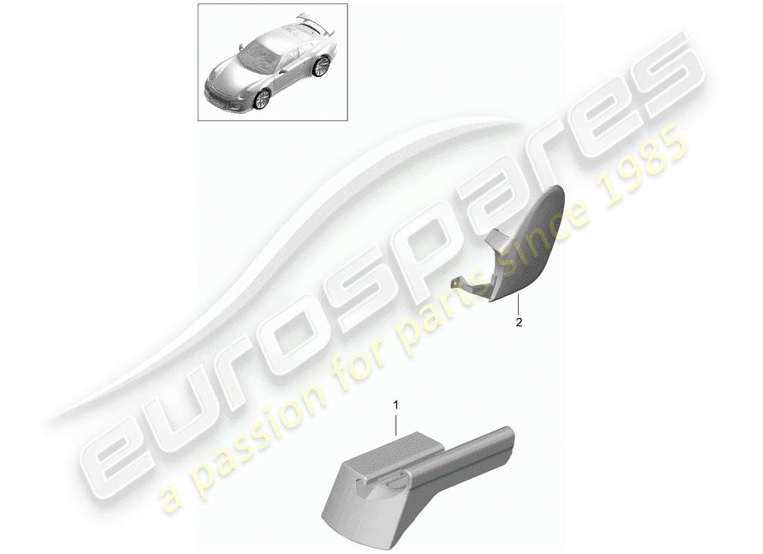 porsche 2016 (991-1 r/gt3/rs) sedile sportivo plus schema delle parti
