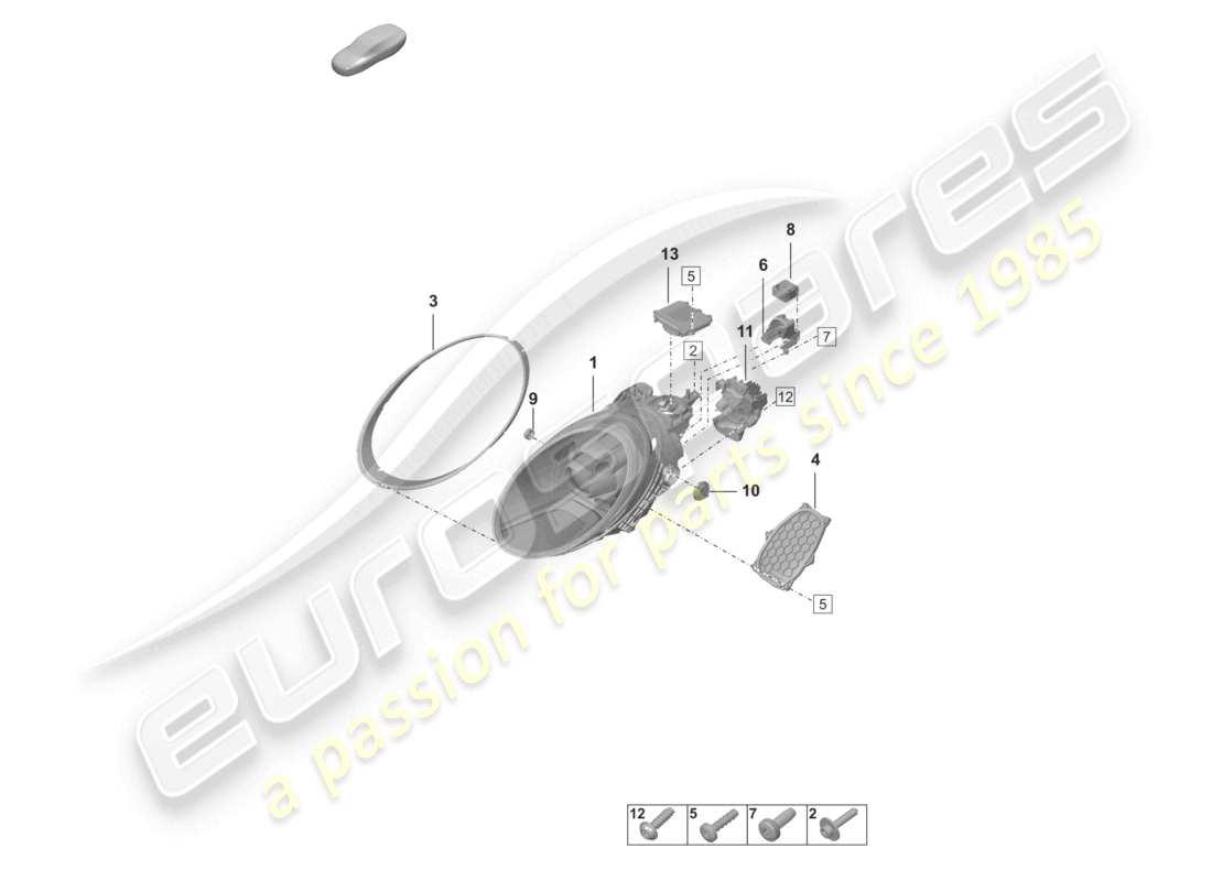 porsche 2019 (992-1) faro anteriore a led pdls+ d - 08.07.2020>> diagramma delle parti