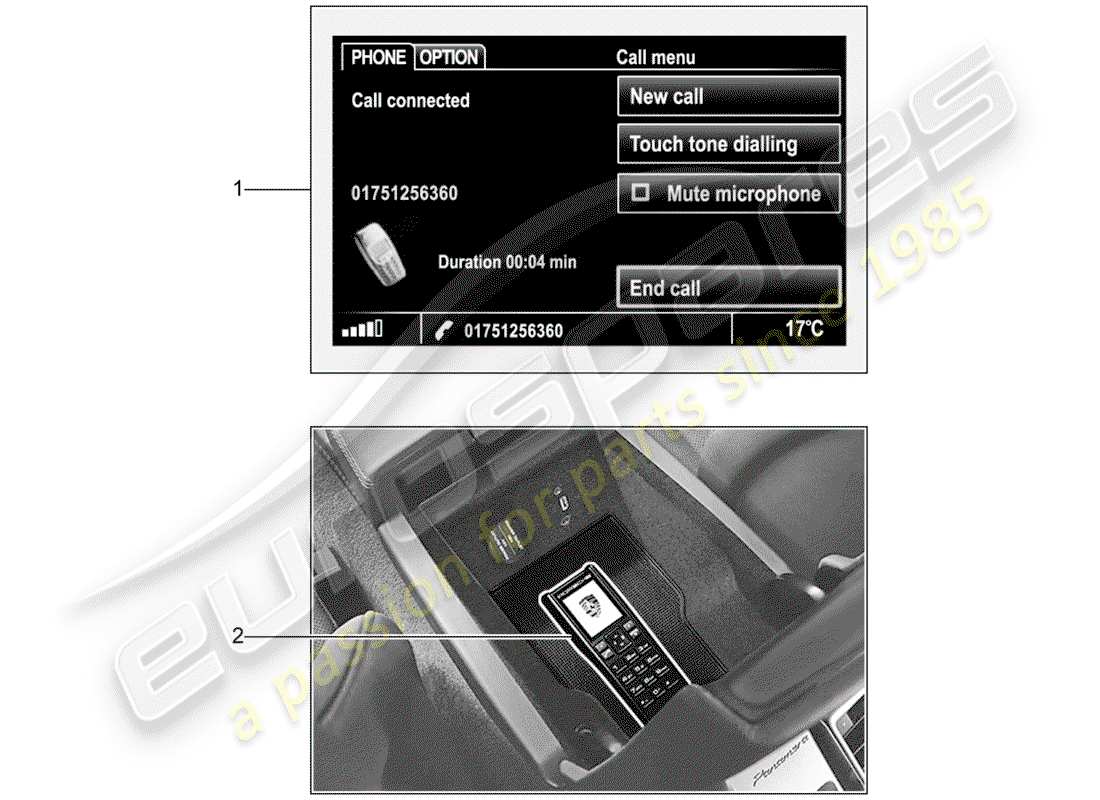 porsche 2013 (tequipment panamera) schema delle parti del kit di installazione