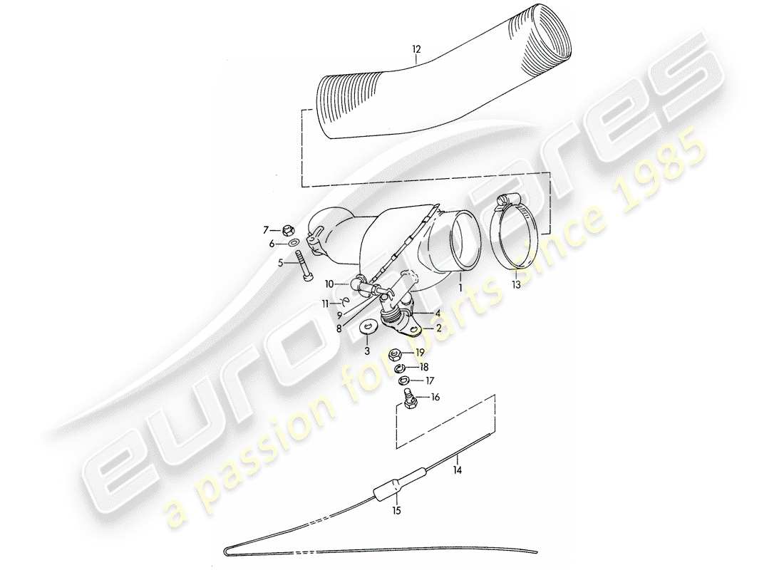 porsche 1963 (356b/356c) alimentazione aria di riscaldamento - valido per - f 122 851 >> - - f 212 601 >> - - f 157 751 >> schema delle parti