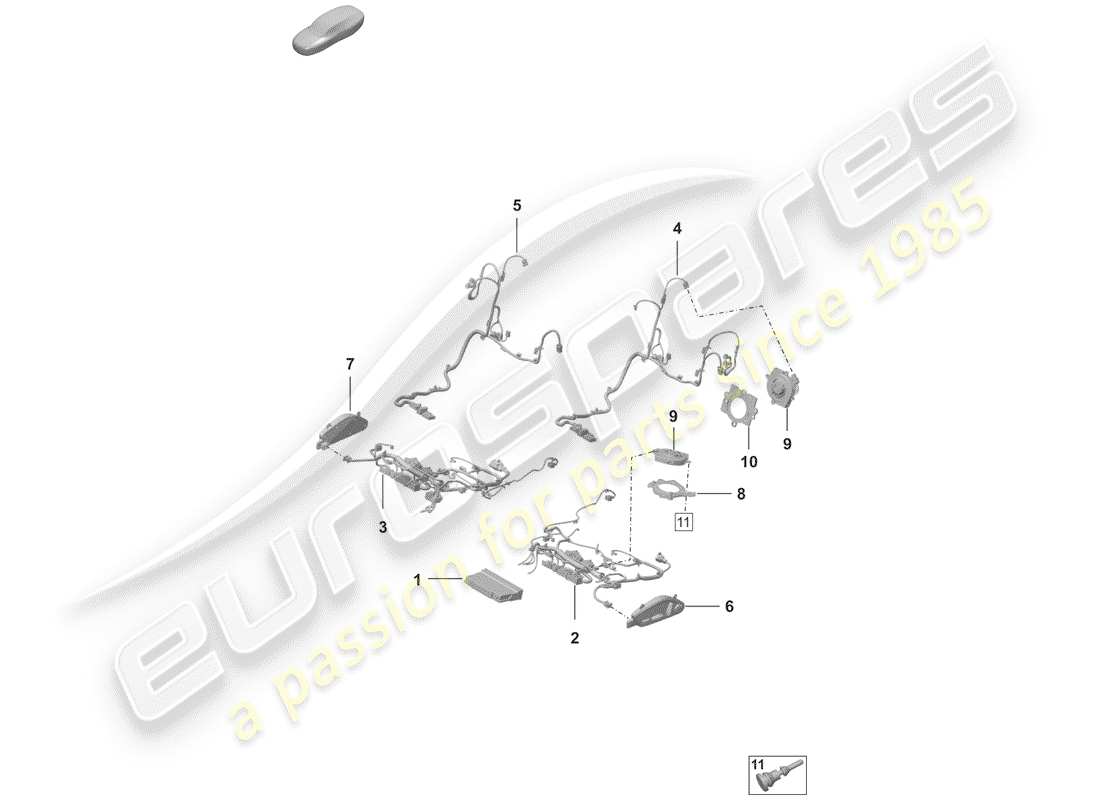 porsche 2020 (992-1) schema delle parti elettriche