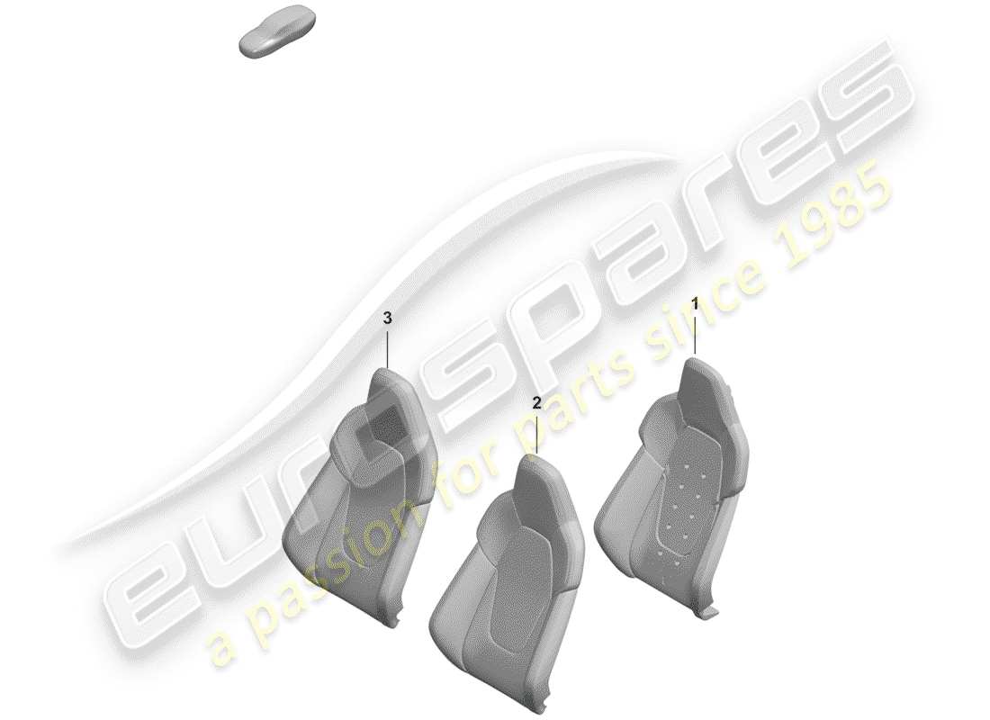 porsche 2020 (992-1) parte in schiuma diagramma delle parti