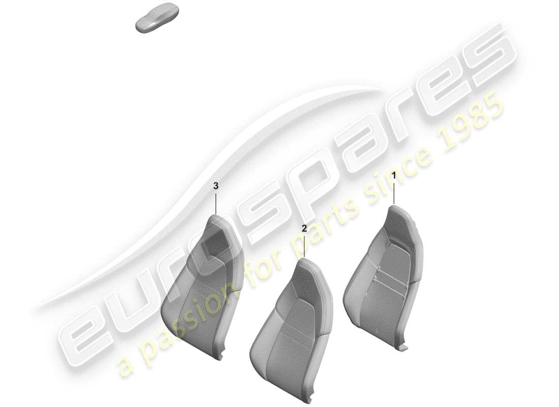 porsche 2019 (992-1) parte in schiuma diagramma delle parti