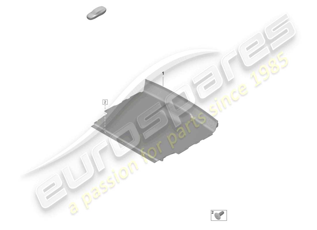 porsche 2019 (992-1) area di stoccaggio del tetto convertibile diagramma delle parti
