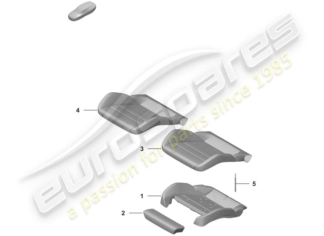 porsche 2020 (992-1) parte in schiuma diagramma delle parti