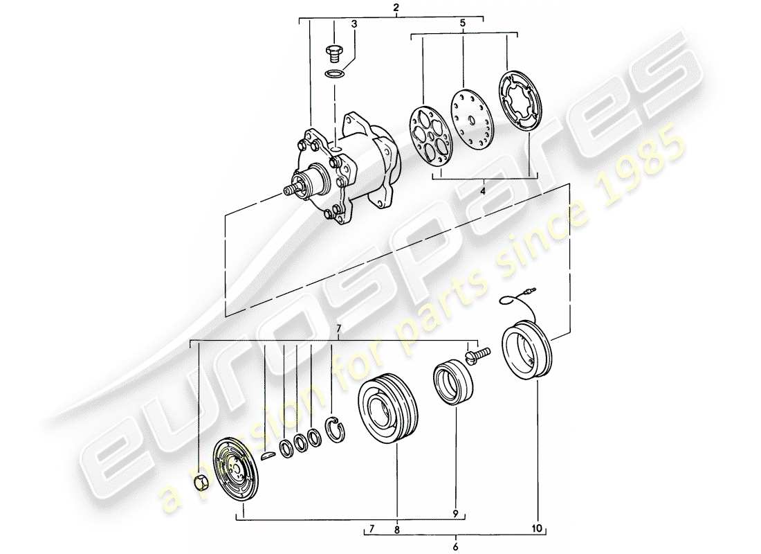 porsche 1978 (924) compressore - d >> - mj 1978 schema delle parti