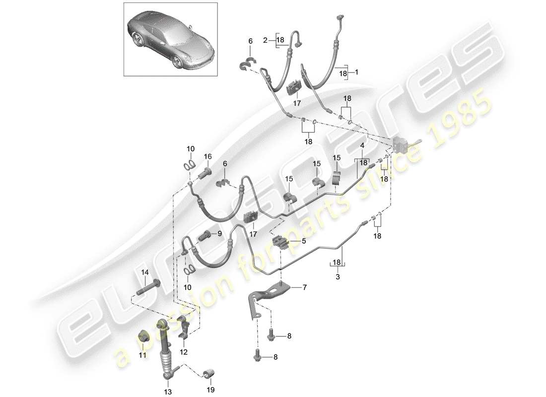 porsche 2014 (991-1) linee diagramma delle parti