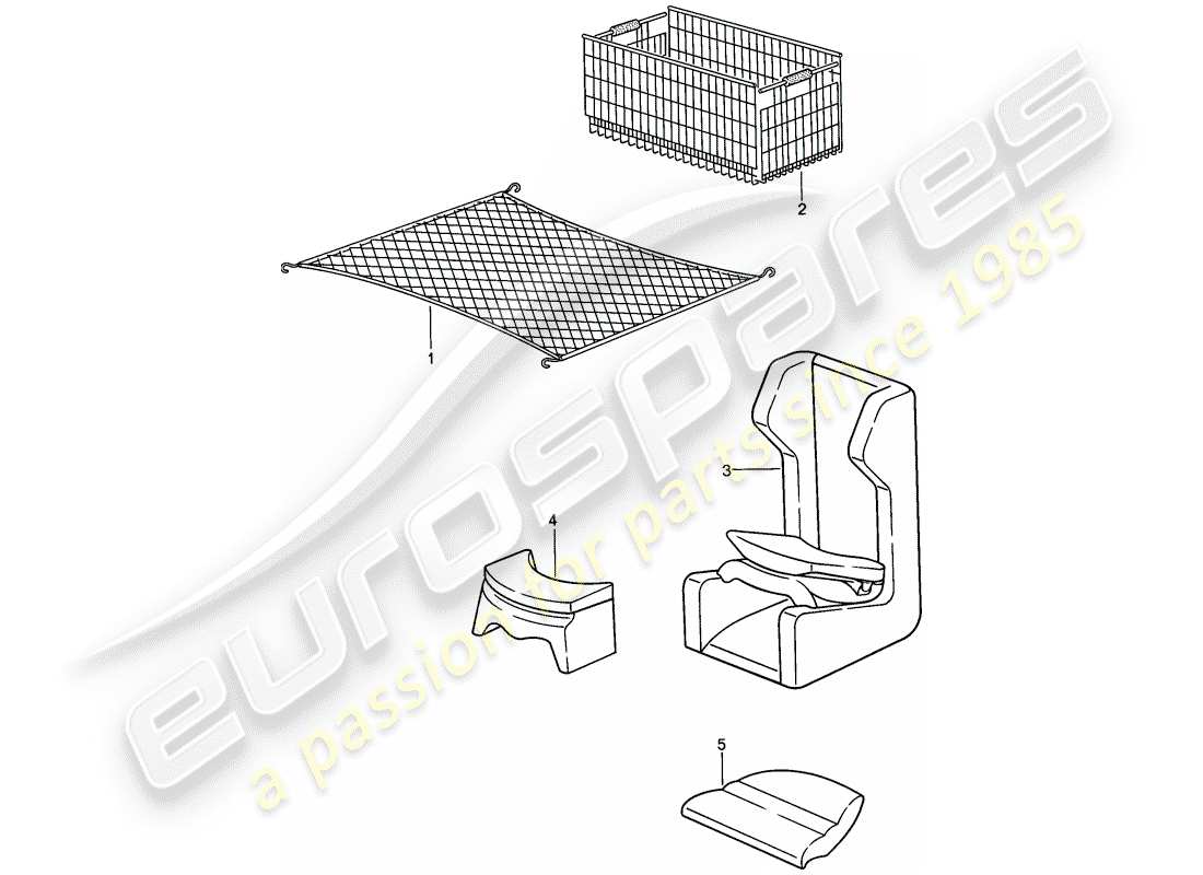 porsche 1987 (924s) accessori schema delle parti