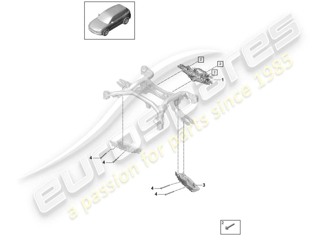 porsche 2018 (cayenne e3 9ya/9yb) sterzo diagramma delle parti