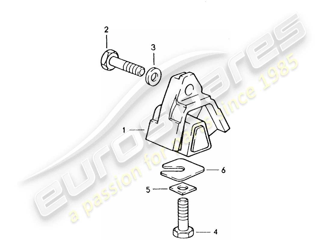 porsche 1994 (928) cambio automatico - sospensione della trasmissione diagramma delle parti