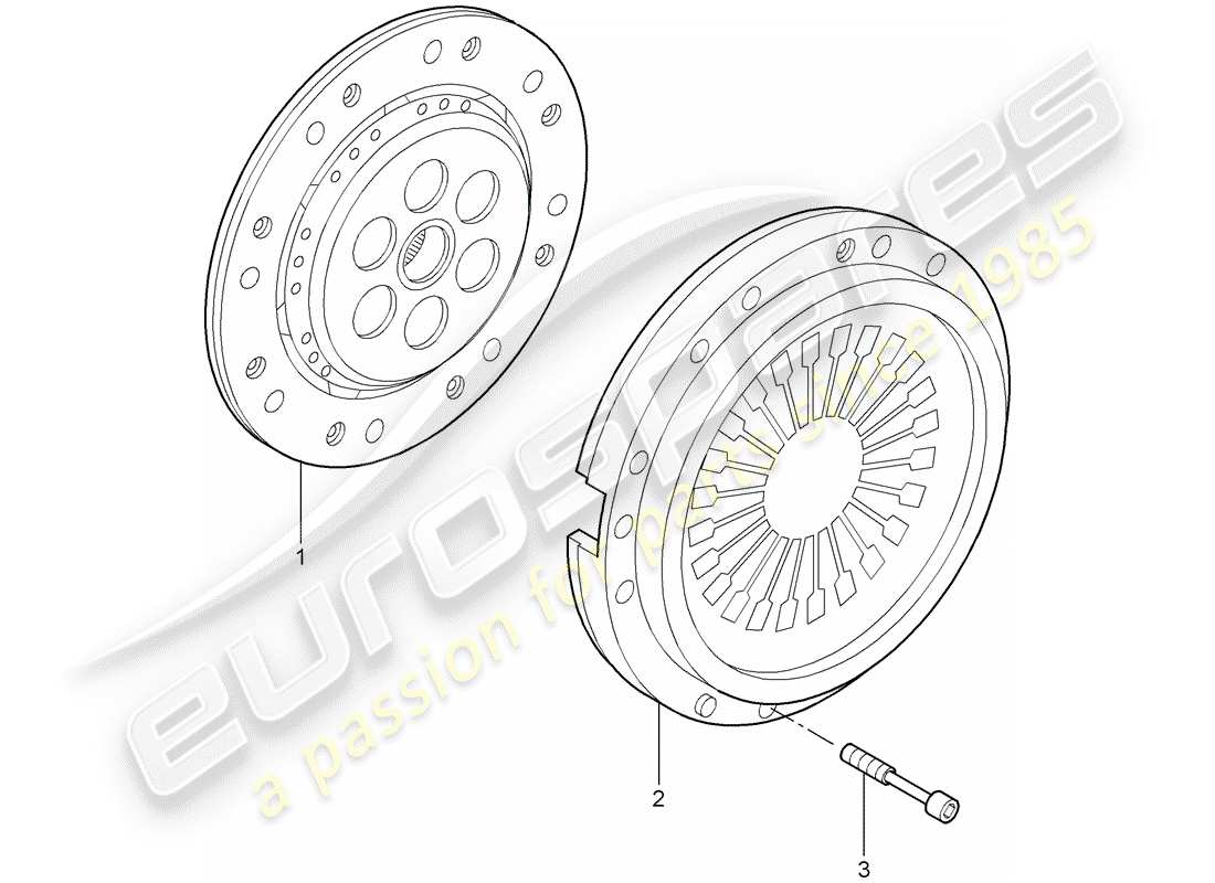 porsche 2009 997-2 turbo / gt2 diagramma della parte della frizione