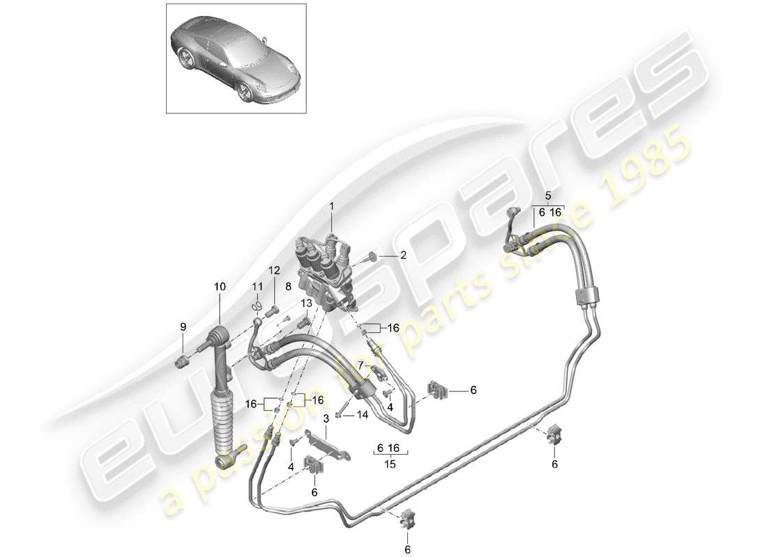 porsche 2012 (991-1) linee diagramma delle parti