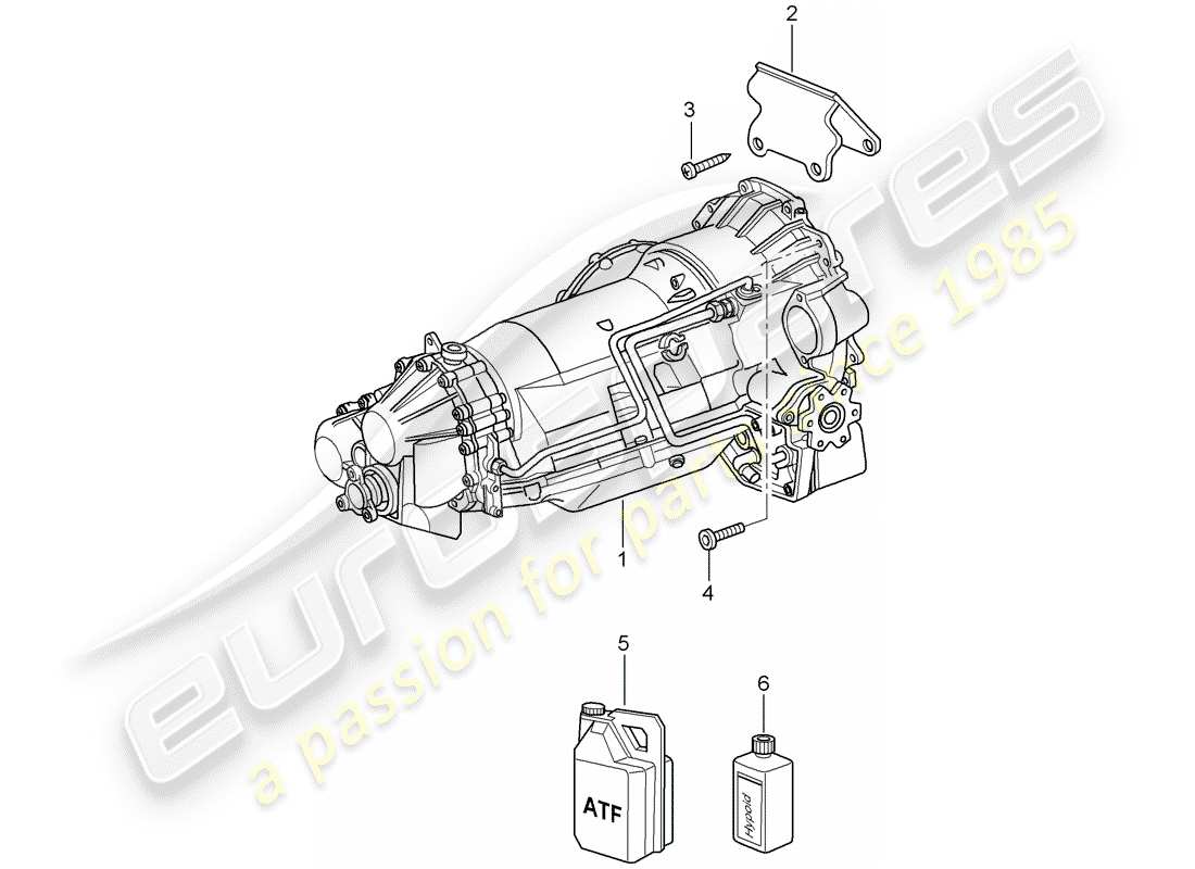 porsche 2009 997-2 turbo / gt2 tiptronic diagramma delle parti