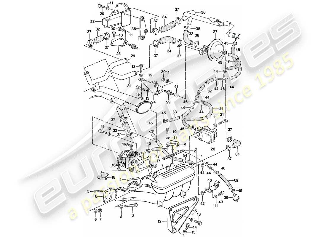 porsche 1979 (924) schema delle parti k-jetronic