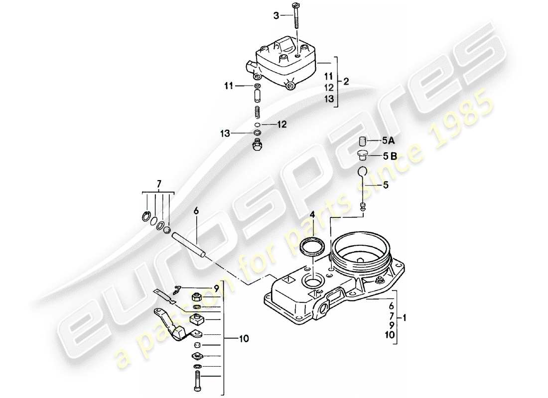 porsche 1981 (924) k-jetronic - 1 - centralina miscela diagramma delle parti