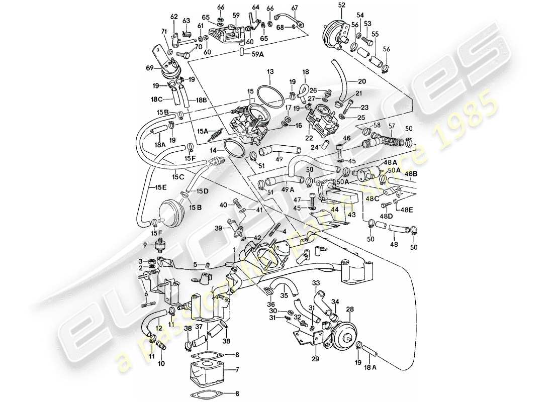porsche 1981 (911) k-jetronic-i diagramma delle parti