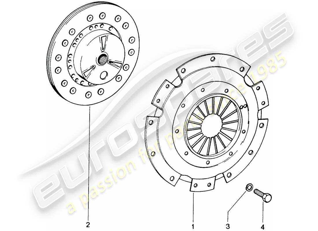 porsche 1976 (914) frizione diagramma delle parti