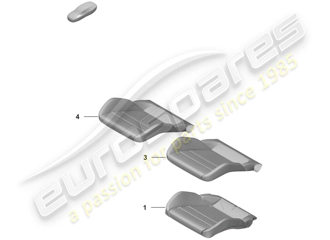 porsche 2020 (992-1) parte in schiuma diagramma delle parti