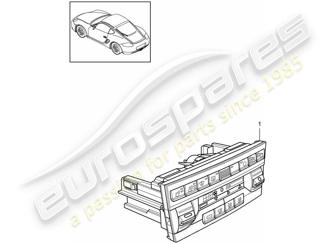 porsche 2011 (987 cayman) interruttore di comando diagramma delle parti
