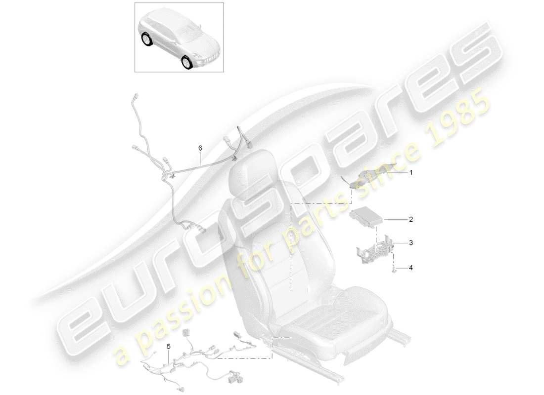 porsche 2016 (macan) elettriche diagramma delle parti