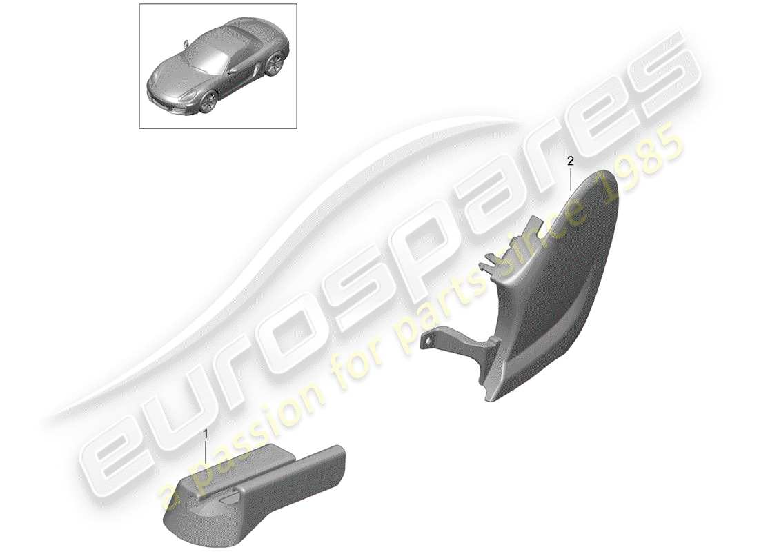 porsche 2015 (981 boxster) sedile sportivo plus schema delle parti