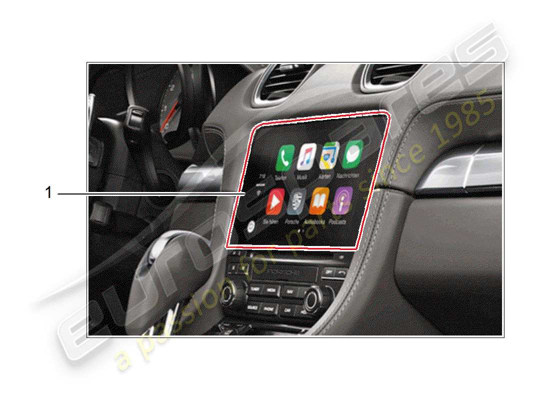 porsche 2016 (tequipment macan) schema delle parti del kit di installazione