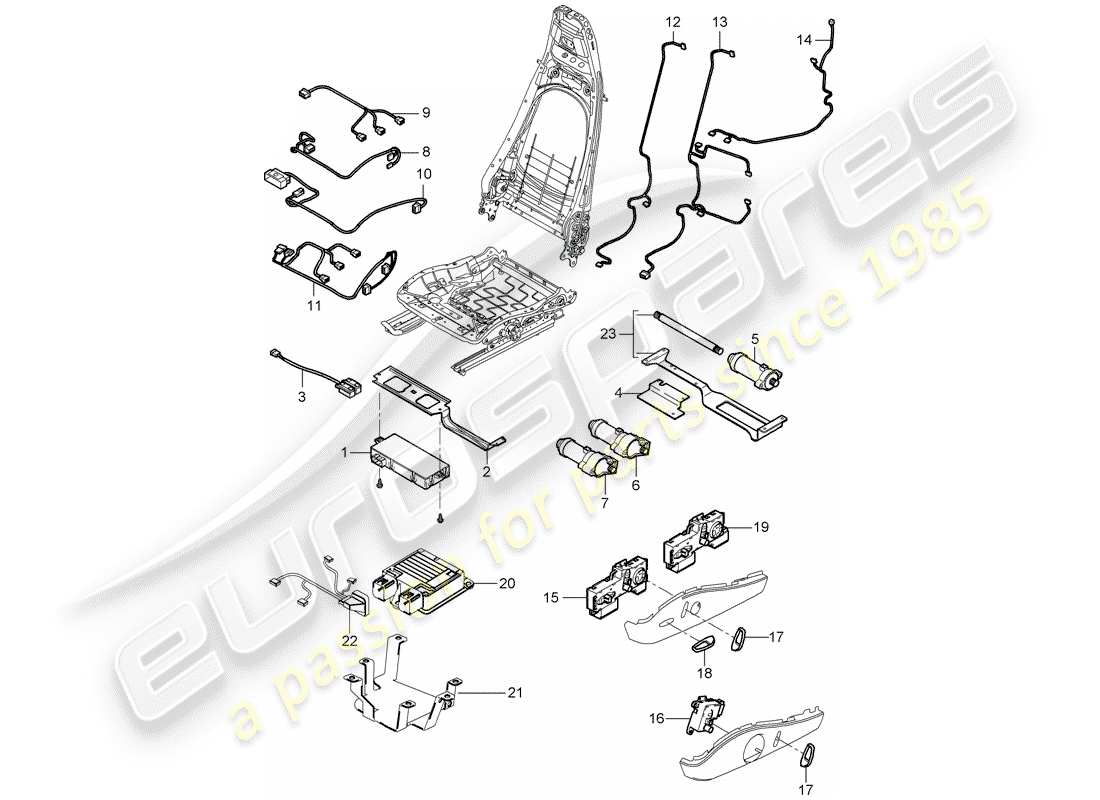 porsche 2012 (987 cayman) cablaggi diagramma delle parti