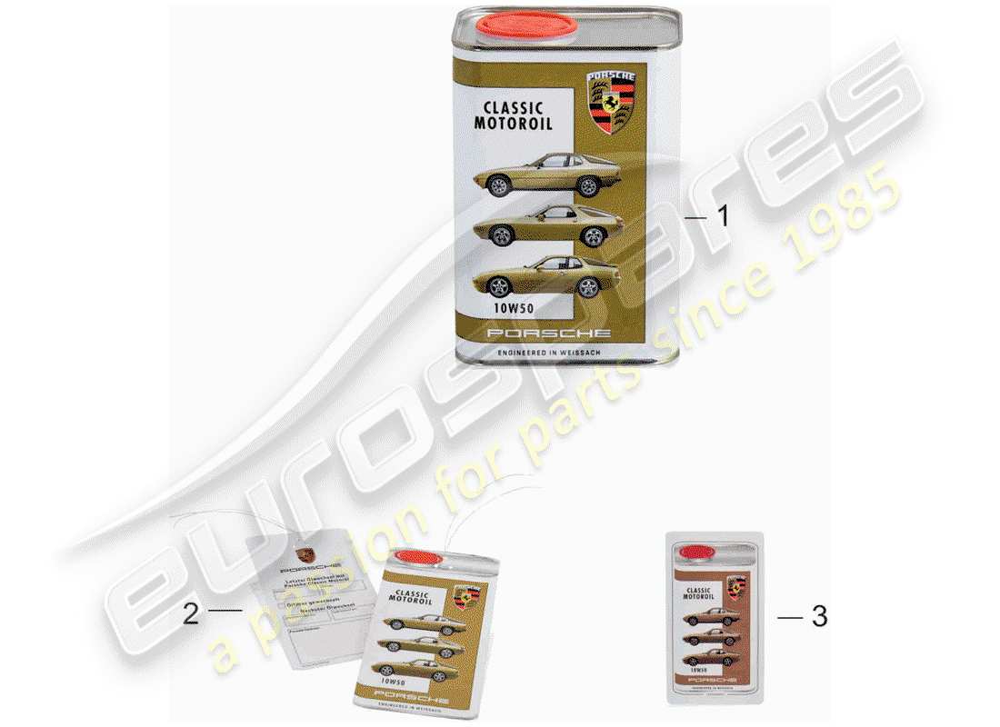 porsche 1981 (924) olio motore - porsche classico 10w50 diagramma delle parti