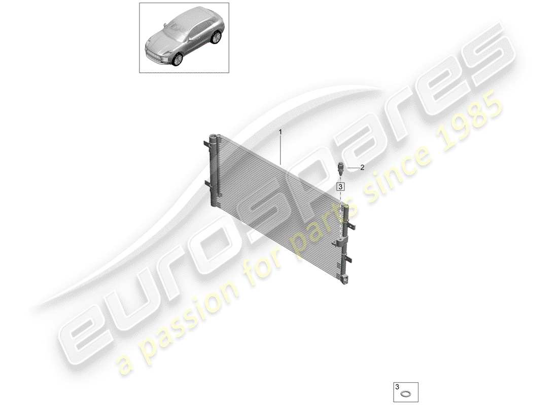 porsche 2019 (macan) condensatore diagramma delle parti