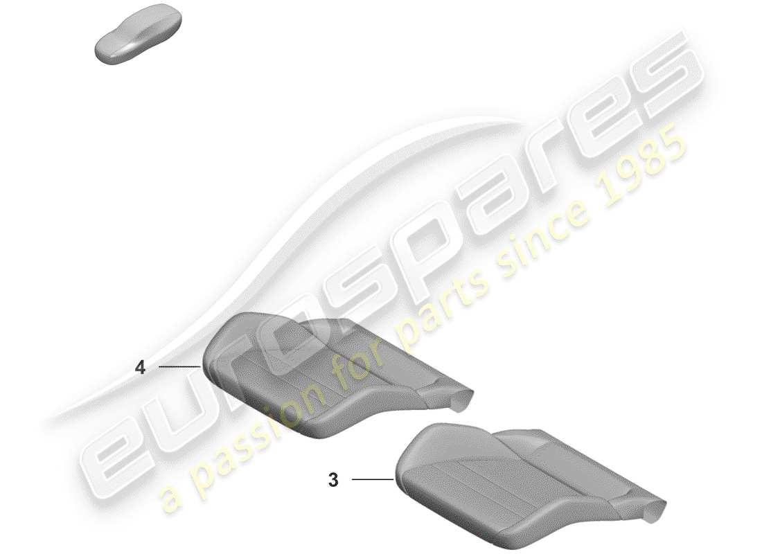 porsche 2020 (992-1) parte in schiuma diagramma delle parti
