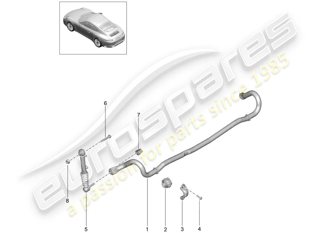 porsche 2020 (991-2) diagramma delle parti stabilizzatore