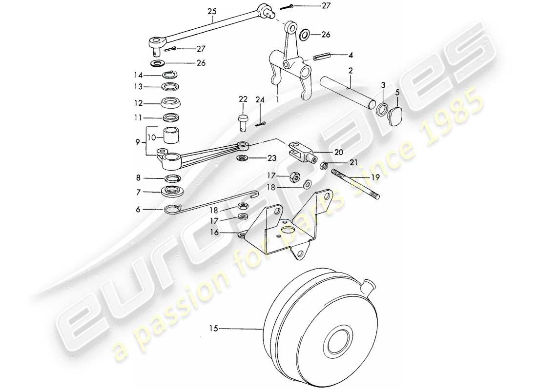 porsche 1966 (911/912) rilascio frizione - sportomatic - d >> - mj 1968 schema delle parti