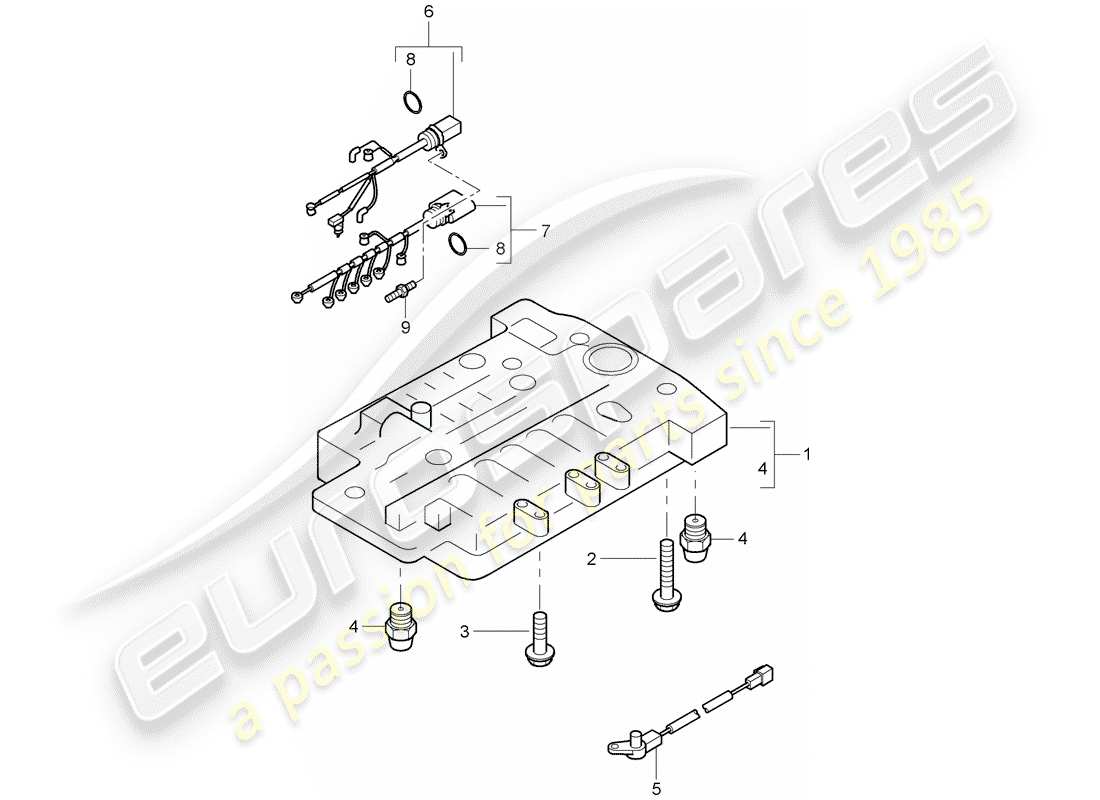 porsche 2006 (cayenne e1 9pa) tiptronic diagramma delle parti