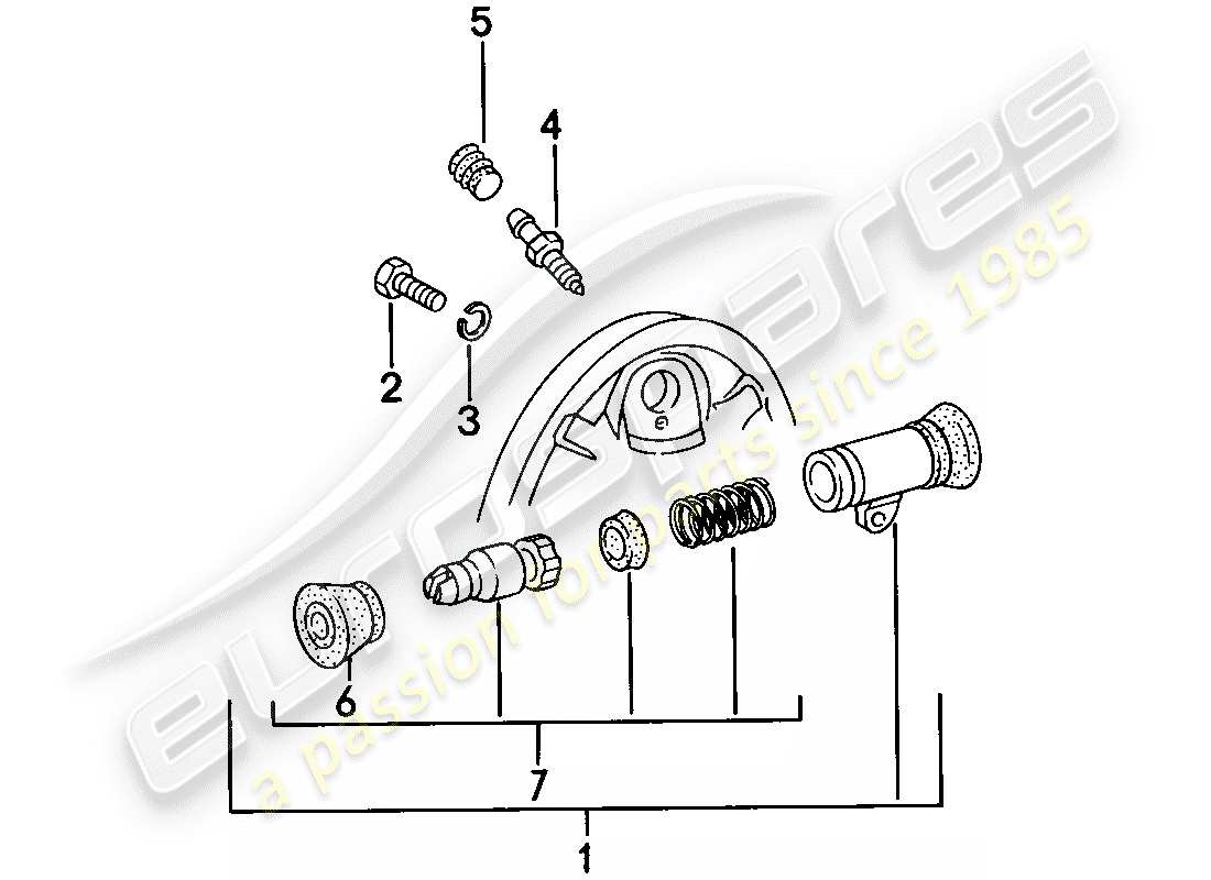 porsche 1977 (924) freno - cilindro freno ruota diagramma delle parti
