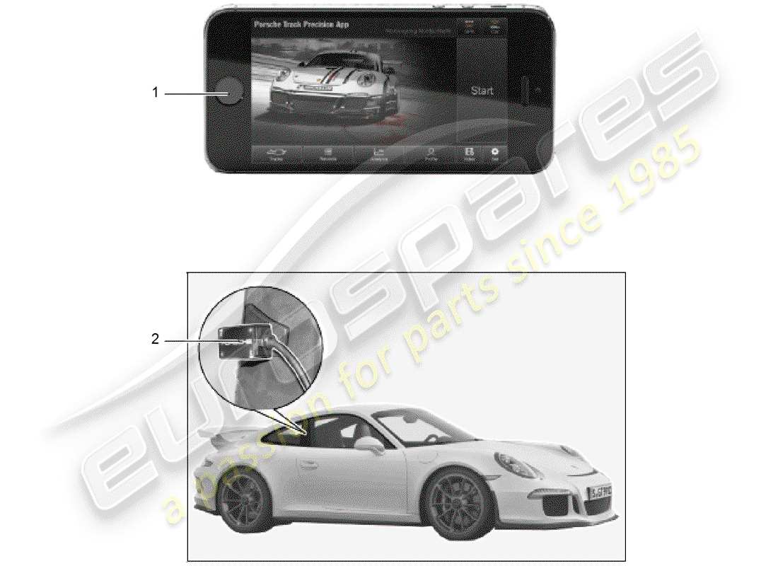 porsche 2012 (tequipment 98x/99x) tachimetro diagramma delle parti